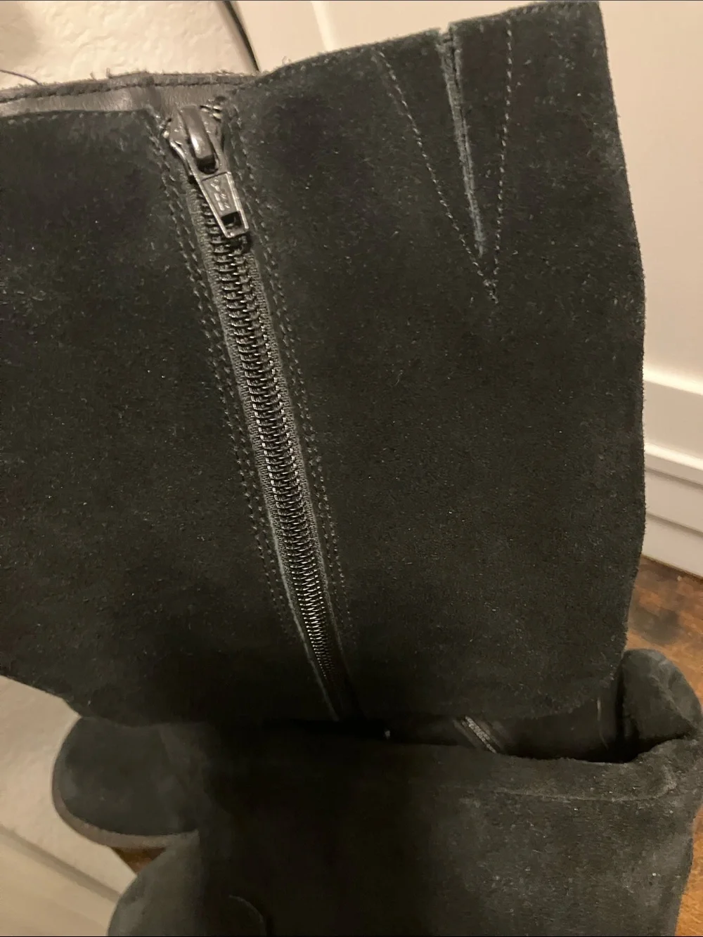 Target  Black Suede Tall Buckle Boots